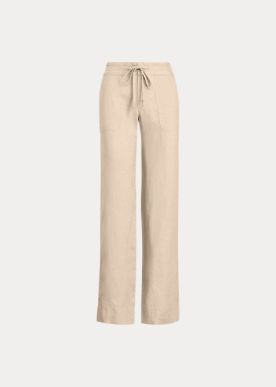 Ralph Lauren Linen Wide-Leg Bukser Dame Danmark (TIXWJ0238)